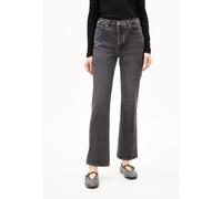 VELAARI | Jeans Flared Leg Mid Waist Ankle Bio-Baumwoll Mix Comfort-Stretch - schwarz (30-32)