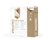 VELCRO® Klettband zum Aufnähen & Aufkleben, Haken & Flausch 20mm x 10m Weiß
