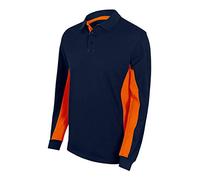 Velilla 105504 Poloshirt, zweifarbig, kurzärmelig, Grau und Himmelblau, Größe S