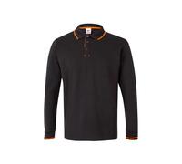 Velilla 105504 Poloshirt zweifarbig Kurzarm Schwarz Orange 3XL