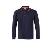 Velilla 105515 61/19 - A.Navy/N.FLUOR XS Poloshirt mit Langen Ärmeln, Größe XS, Marineblau