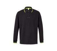 Velilla 105515; Zweifarbiges Poloshirt mit Streifen und Langen Ärmeln; Schwarz und Gelb Fúor; Größe L