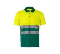 VELILLA - 173 Polo Bicolor A/V Man, Grün/Gelb, L