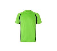 VELILLA Technisches T-Shirt, zweifarbig, Limettengrün und Marineblau, Large