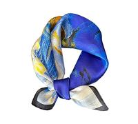 VELLETTE Damenschal Multi-Color Bandana Halstuch Platz Seidentuch Drucken Tuch Schal Kopftuch Seide Halstuch