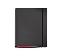 VELOFLEX 1142480 - Arbeitsmappe Diamond, Konferenzmappe, DIN A4, 2-Ring-Mechanik, 260 x 320 x 30 mm, schwarz, 1 Stück