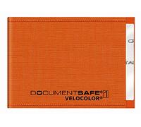 VELOFLEX 3271330 - Document Safe Kartenhülle, Kreditkartenhülle, RFID/NFC-Schutz, RFID-Blocker, 90 x 63mm orange, 1 Stück