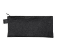 VELOFLEX Reißverschlussbeutel DIN lang schwarz/silber Textil, 1 St. St.