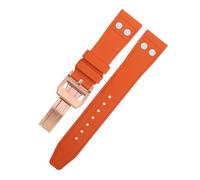 VELORE 21 mm naturfarbenes Fluorkautschuk-FKM-Gummi mit Nietenarmband für IWC-Armband Big Pilot Mark Portugieser Weiches Armband