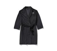 Velour Robe Damen Bademantel schwarz, XXL XXL schwarz