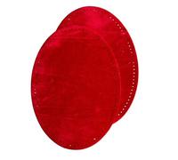 Velours-Leder Flecken Wildlederimitatflecken zum aufbügeln (kirschrot, 1 Pack)