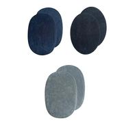Velours-Leder Flecken Wildlederimitatflecken zum aufbügeln (SET-blautöne, 3 Pack)