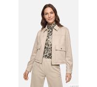 Kurzblazer BETTY BARCLAY "Damen langarm", Damen, Gr. 48, beige (taupe), Samt, Obermaterial: 95% Polyester, 5% Elasthan, lässig geschnitten normal, Blazer Kurzblazer (71632700-48) taupe