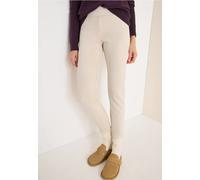 Leggings CECIL, Damen, Gr. XXL (46), N-Gr, oat milk beige, Web, Obermaterial: 90% Polyester, 10% Elasthan, unifarben, slim fit lang, Hosen Leggings, Velourleggins mit elastischem Bund (21472227-XXL)