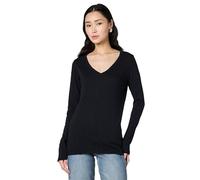 Velvet by Graham & Spencer Damen Blaire Longsleeve v-Neck Tee T-Shirt, schwarz, X-Klein