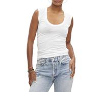Velvet by Graham & Spencer Damen Estina Gauzy Tank T-Shirt, Weiß, X-Groß