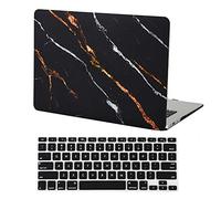 Velvet Caviar MacBook Air 13 Zoll Hülle Marmor - passend für Modell A1932 - niedliche schützende Hartschale mit Tastaturabdeckung - Schwarz und Gold Marmor