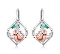 VENACOLY Faults Ohrringe 925 Sterling Silber Tier Ohrringe Faultier Schmuck Geschenke für Frauen Mädchen