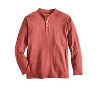 Venado Henley Langarmshirts für Herren - Herren Henley mit flexiblem Material, Feuerstein, Groß