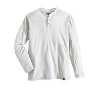 Venado Henley Langarmshirts für Herren - Herren Henley mit flexiblem Material, Light Heather, Large Hoch