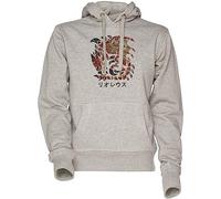 Vendax Monster Hunter Unisex Herren Damen Kapuzenpullover Sweatshirt Grau Men's Women's Hoodie Grey