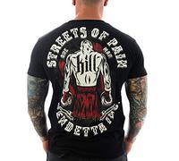 Vendetta Inc. Herren Rundhals Kurzarm Shirt Streets of Pain 1064 schwarz Fighter MMA Club Tshirt (4XL)