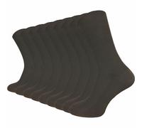 Venensocken ohne Gummi & ohne Naht | Ohne einschneidenden Abschlussbund | Damen & Herren (9 Paar) - Dunkelbraun / 47 - 50