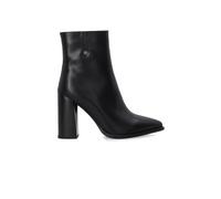 VENEZIA Damen Stiefeletten aus Echtleder mit spitzer Form und hohem Absatz, Schwarz