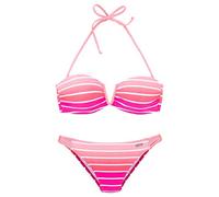 Bandeau-Bikini VENICE BEACH Gr. 34, Cup C/D, pink (pink, gestreift) Damen Bikini-Sets (570210-34) pink, gestreift
