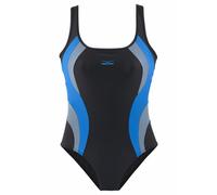 Badeanzug VENICE BEACH Gr. 36, N-Gr, schwarz (schwarz, blau) Damen Badeanzüge Ocean Blue in sportlichem Design und mit Shaping-Effekt (588557-36)