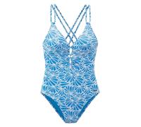 Badeanzug VENICE BEACH "Peony", Damen, Gr. 44, N-Gr, blau, Recycling-Polyester, Strukturmuster, Badeanzüge, aus modischer Strukturware (49715906-44) blau