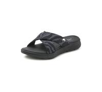 Badepantolette VENICE BEACH "Sandale, Badeschuh, Sommerschuhe, Badelatsche, Flip Flop, Badeschlappe", Damen, Gr. 40, schwarz (schwarz, grau), Obermaterial: 100% Textilmaterial. Decksohle: 100% Synthet
