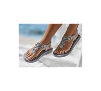 Badezehentrenner VENICE BEACH Gr. 42, grau Damen Schuhe Strandaccessoires Sandale, Pantolette, Badeschuh ultraleicht mit Glitzerdetails VEGAN (63323066-42)