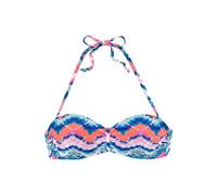 VENICE BEACH Bandeau-Bikini-Top Damen blau-orange Gr.40 Cup B