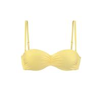 Bandeau-Bikini-Top VENICE BEACH "Lucky", Damen, Gr. 42, Cup A, gelb, Recycling-Polyamid, Strukturmuster, Bikini-Oberteile, aus gerippter Strukturware (68989958-42) gelb