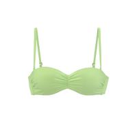 Bandeau-Bikini-Top VENICE BEACH "Lucky", Damen, Gr. 36, Cup C, grün (lime), Recycling-Polyamid, Strukturmuster, Bikini-Oberteile, aus gerippter Strukturware (44455166-36) lime