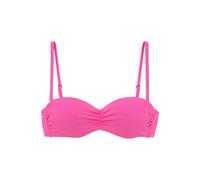 Bandeau-Bikini-Top VENICE BEACH "Lucky", Damen, Gr. 34, Cup A, pink, Recycling-Polyamid, Strukturmuster, Bikini-Oberteile, aus gerippter Strukturware (61127705-34) pink