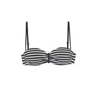 VENICE BEACH Bandeau-Bikini-Top Damen schwarz-weiß Gr.36 Cup B
