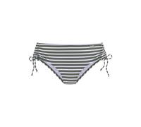 Bikini-Hose VENICE BEACH "Summer", Damen, Gr. 40, N-Gr, grün (oliv gestreift), Polyamid, gestreift, Badehosen Bikini-Hose, seitlich zu raffen (68650564-40) oliv gestreift
