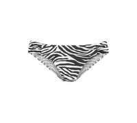 Bikini-Hose VENICE BEACH "Fjella", Damen, Gr. 38, N-Gr, schwarz-weiß (schwarz, weiß), Microfaser, Polyamid, Badehosen Bikini-Hose, mit gerafften Einsätzen (35818800-38) schwarz, weiß