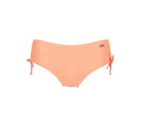 Bikini-Hose VENICE BEACH "Lucky", Damen, Gr. 34, N-Gr, rot (lachs), Recycling-Polyamid, Strukturmuster, Badehosen Bikini-Hose, aus gerippter Strukturware (68944320-34) lachs