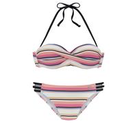 VENICE BEACH Bügel-Bandeau-Bikini Damen creme-rosa Gr.34 Cup C
