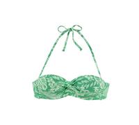 VENICE BEACH Bügel-Bandeau-Bikini-Top Damen grün bedruckt Gr.38 Cup D