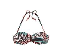 VENICE BEACH Bügel-Bandeau-Bikini-Top Damen türkis-bedruckt Gr.34 Cup D