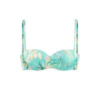 VENICE BEACH Bügel-Bandeau-Bikini-Top Damen türkis bedruckt Gr.36 Cup B