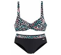 VENICE BEACH Bügel-Bikini Damen schwarz-bedruckt Gr.38 Cup D