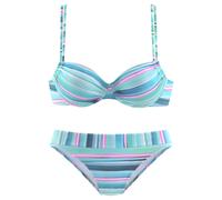 VENICE BEACH Bügel-Bikini Damen türkis-gestreift Gr.38 Cup E