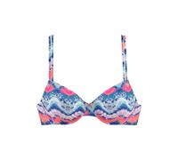 VENICE BEACH Bügel-Bikini-Top Damen blau-orange Gr.40 Cup F
