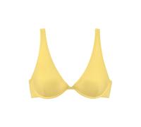Bügel-Bikini-Top VENICE BEACH "Lucky", Damen, Gr. 40, Cup D, gelb, Recycling-Polyamid, Strukturmuster, Bikini-Oberteile, aus gerippter Strukturware (19915145-40) gelb