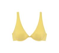 Bügel-Bikini-Top VENICE BEACH "Lucky", Damen, Gr. 40, Cup D, gelb, Recycling-Polyamid, Strukturmuster, Bikini-Oberteile, aus gerippter Strukturware (19915145-40) gelb